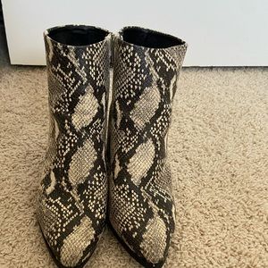Steve Madden snake skin booties